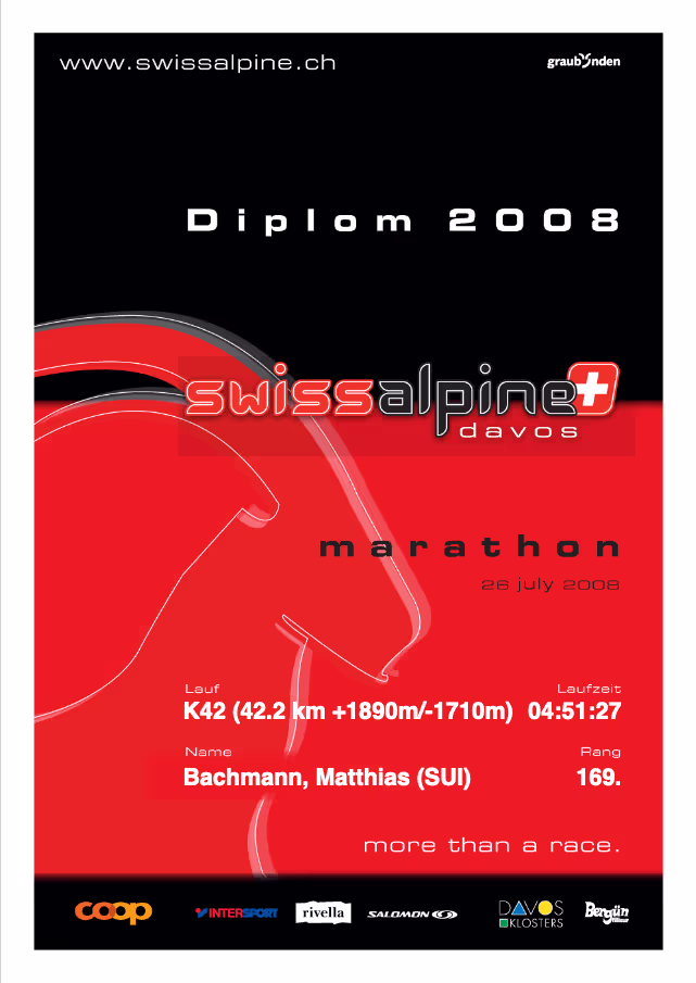 Diplom Swissalpine Davos 2008