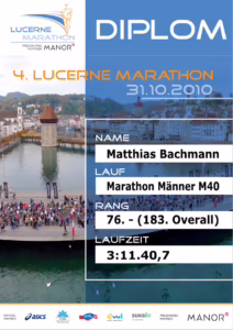 Diplom Lucerne Marathon 2010