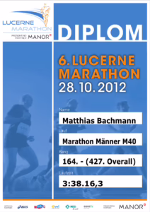 Diplom Lucerne Marathon 2012