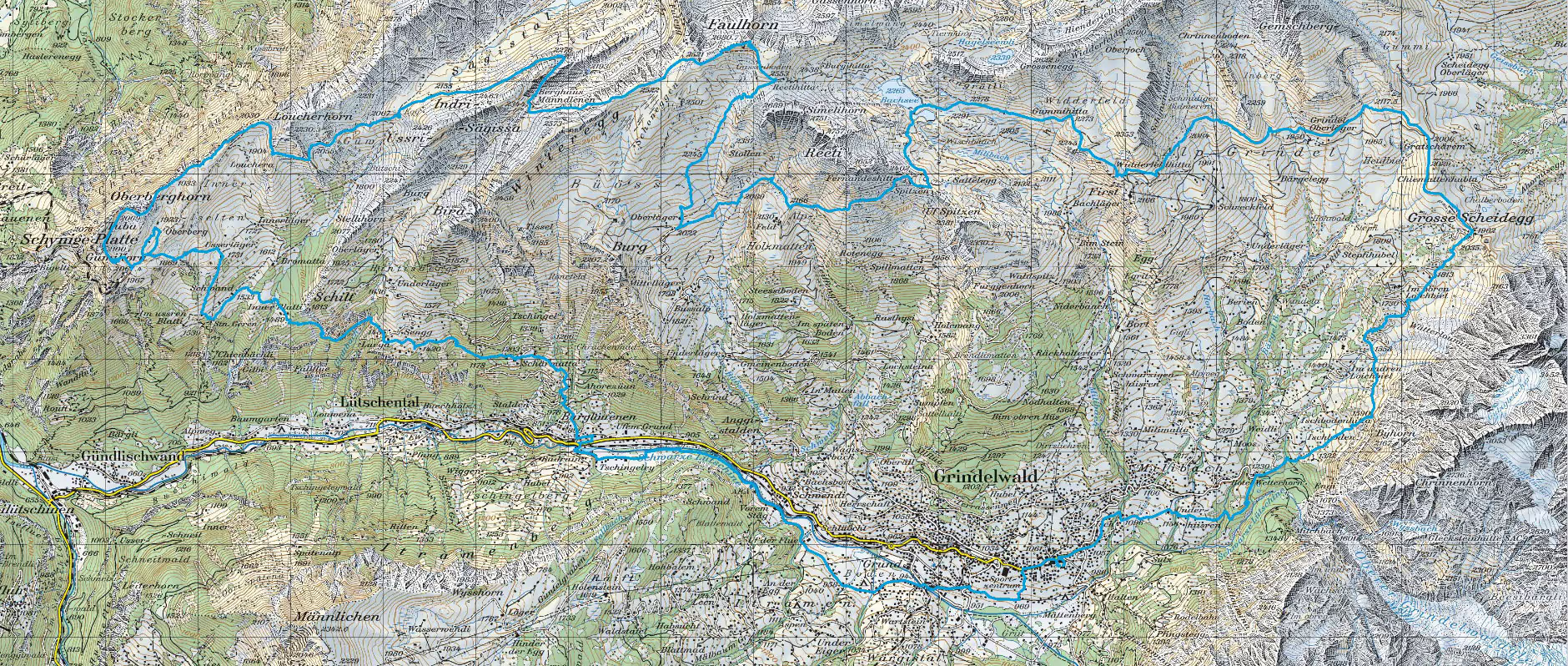 Streckenprofil Eiger Ultra Trail 2014