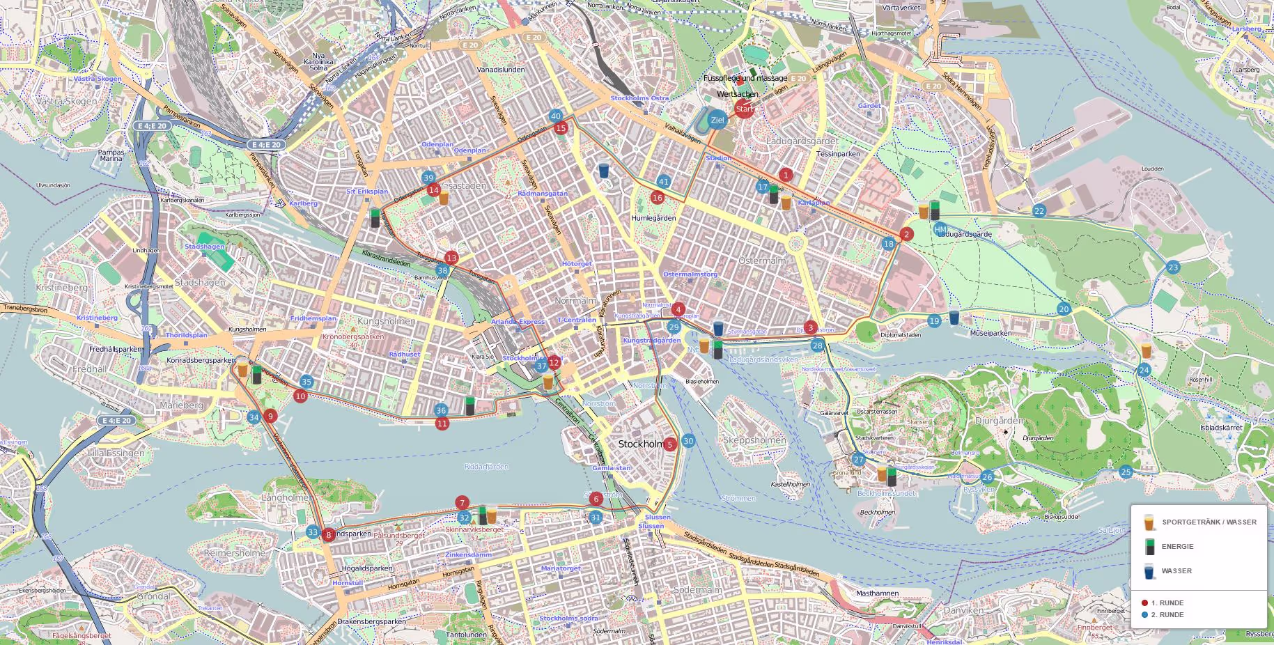 Streckenprofil ASICS Stockholm Marathon 2016