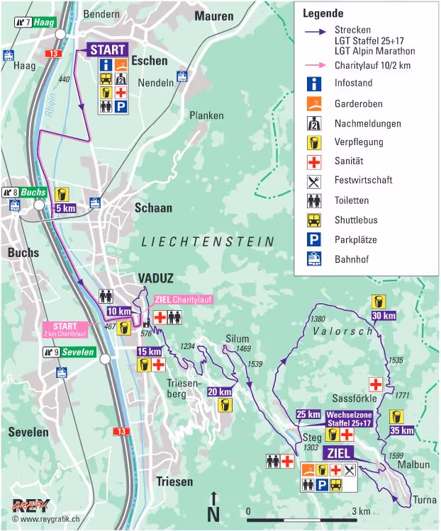 Streckenprofil LGT Alpin Marathon 2017