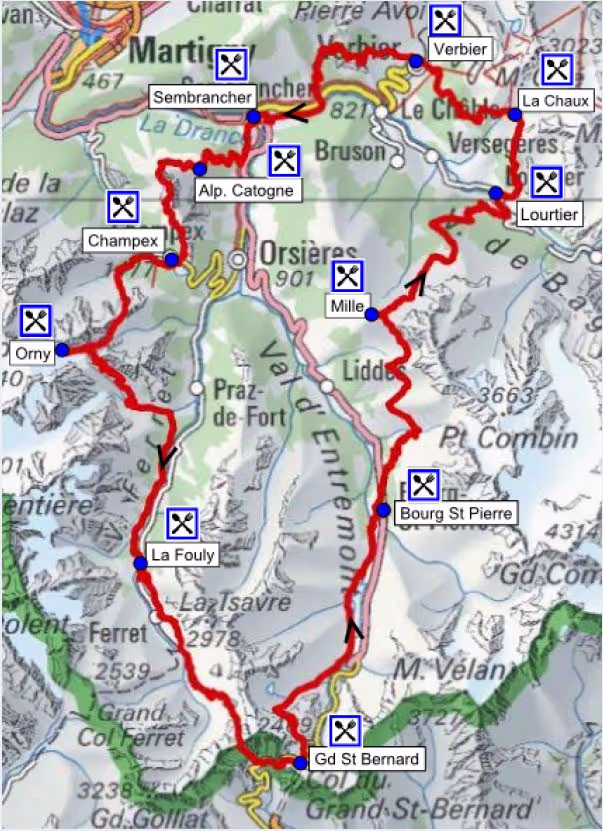 Streckenprofil X-Alpine 2018