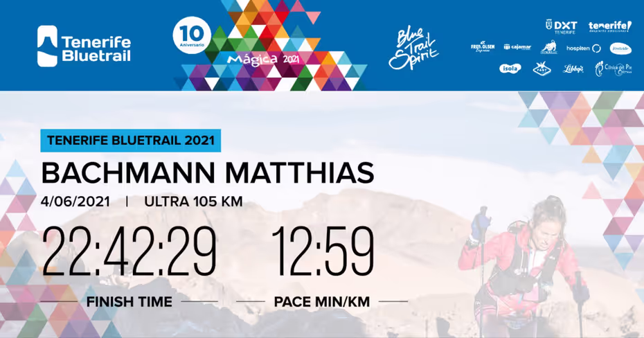 Diplom Tenerife Bluetrail 2021