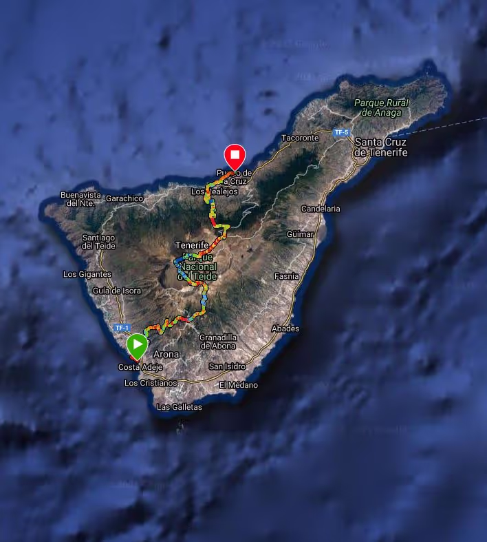 Streckenprofil Tenerife Bluetrail 2021