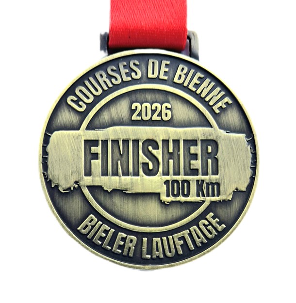 Finisher-Medaille Bieler 100 km Ultramarathon