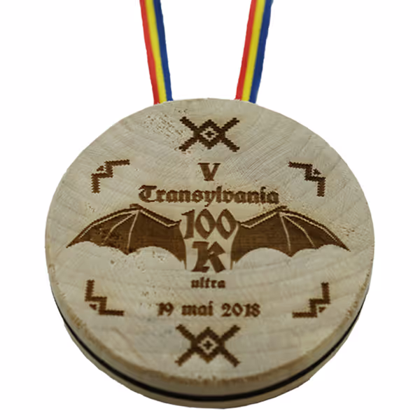 Finisher-Medaille Transylvania 100k 2018