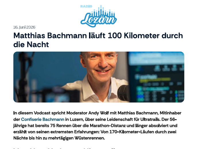 Press article 100 Kilometer durch die Nacht