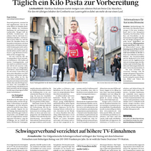 Press article LZ Swiss City Marathon Jubiläum